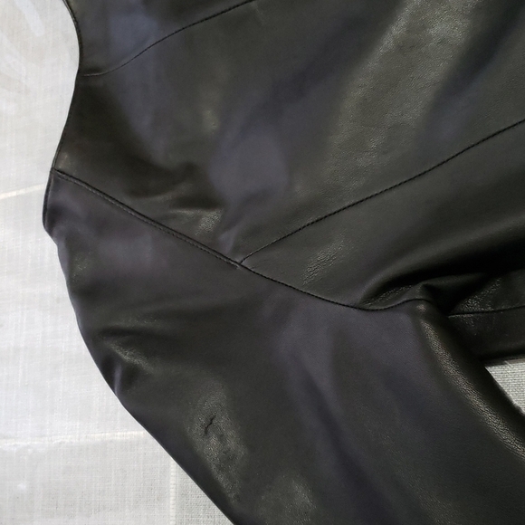 Alfani Genuine Leather Jacket, Color Black, Size L - Picture 15 of 17